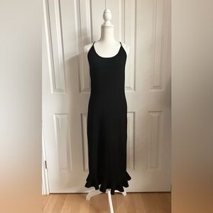 REBECCA TAYLOR Sleeveless Maxi Dress, Knitted, Black, Size Medium